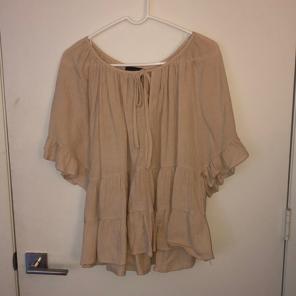 Cream colored blouse Size Large